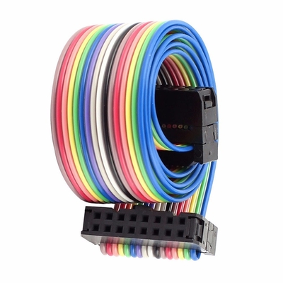 UL2468 10AWG Rainbow Ribbon Cable 10 - 20 Pin For Computer Cabling Silicone Jacket