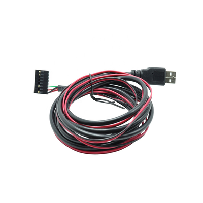 Computer Power Cable Wiring Harness Assembly 2.54mm Pitch U Shaped Crimping Terminal