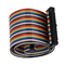 Snap Outside Electronic Ribbon Cable , Male - Female Connector 2mm Ribbon Cable