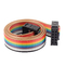 20CM Rainbow Ribbon Cable Single / Dual Female Connector For Instrumentation Equipment